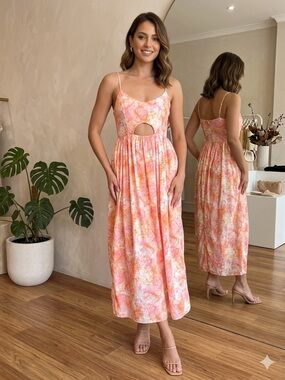 Topshop Midi Dress with Front Cutout NWT